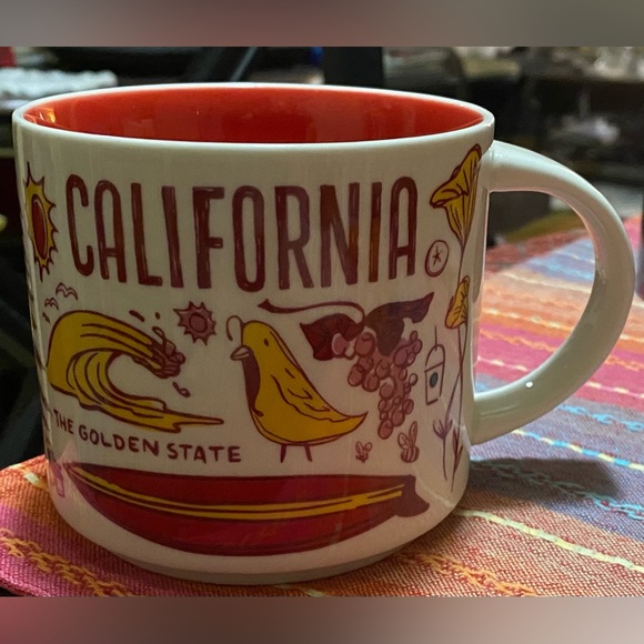 Starbucks California Been There Series Mug with Red and Yellow Design - Picture 1 of 6